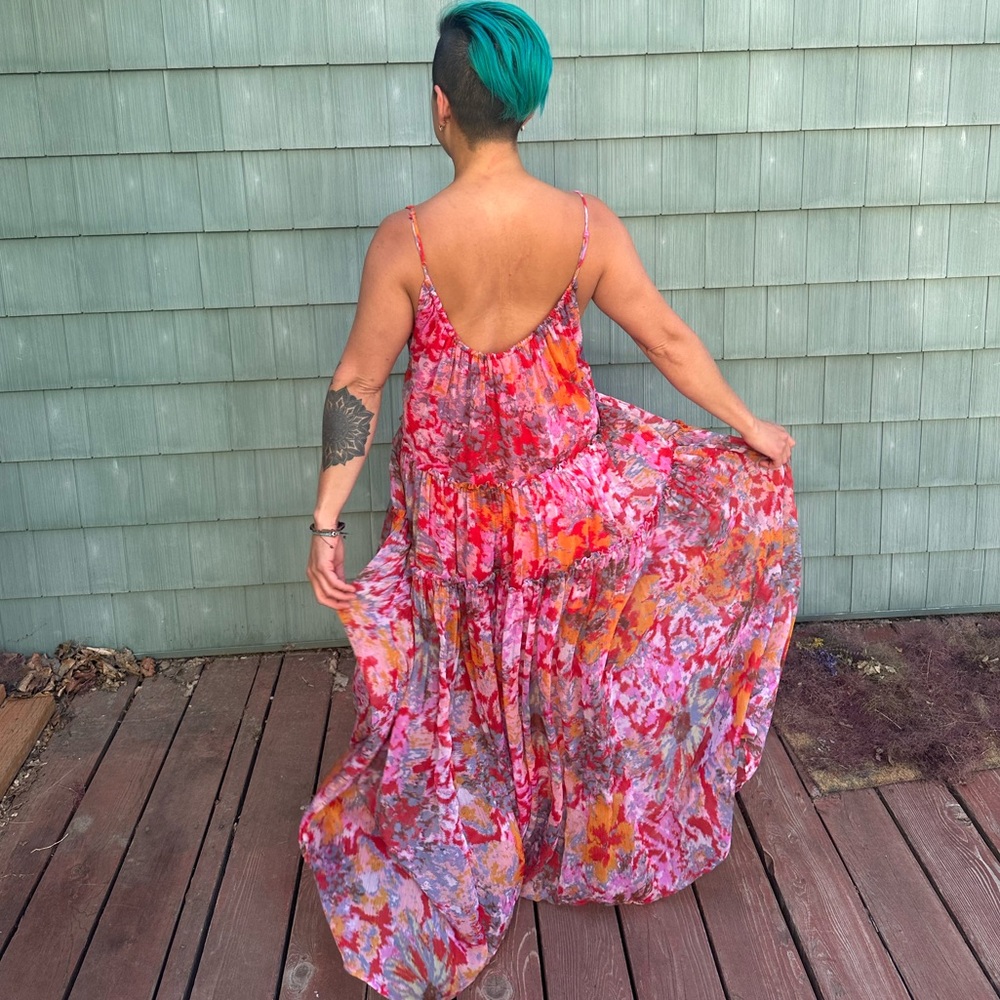 Free People Floral Flowy Summer Maxi Dress